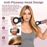 PARWIN PRO BEAUTY Dual Voltage 7-in-1 Hair Dryer Brush Styler, Hot Air Multi-Styler with Flyaways & Air Straightener & 28mm Auto Wrap Curlers for Frizz-Free, No Heat Damage, Cosmic Blush