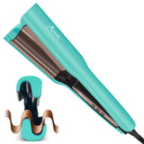 Aima Beauty 1 Inch(25MM) Deep Waver for Hair, Hair Waver for Mermaid Waves, 2 Barrel Hair Crimper, Easy to use & Fast Heating, Light Green