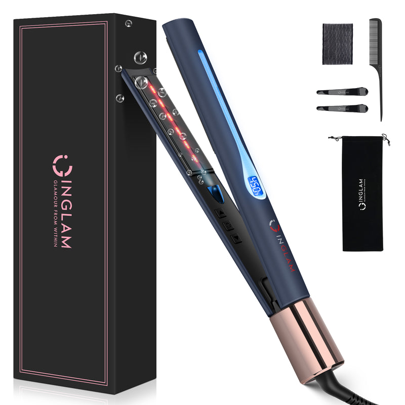 Infrared 1" Flat Iron for Hair, Negative Ions