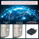 Dual Voltage Travel Hair Dryer Brush, Aima Beauty 4 in 1 Hot Air Comb for Hair Styling, 2.3 Inch Ionic Blow Dryer Brush, Good for Travel and Gift, Champagne Silver