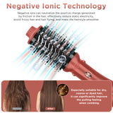 Hair Dryer Brush Blow Dryer Brush 5 in 1 for Women, Detachable Blowout Brush & Hair Appliances for Straightening/ Drying/ Curling/ Styling/Volumizer, Copper Red