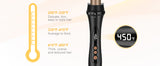 Prizm 5 in 1 Curling Wand Set, 11 Temp Settings Curling irons for hair, Interchangeable Tourmaline Ceramic Barrels Hair Wand, Brown