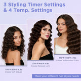 Aima Beauty 25mm Deep Wave Curling Iron, Hair Waver for Mermaid Waves, 2 Barrel Hair Crimper, Easy to use & Fast Heating, Purple