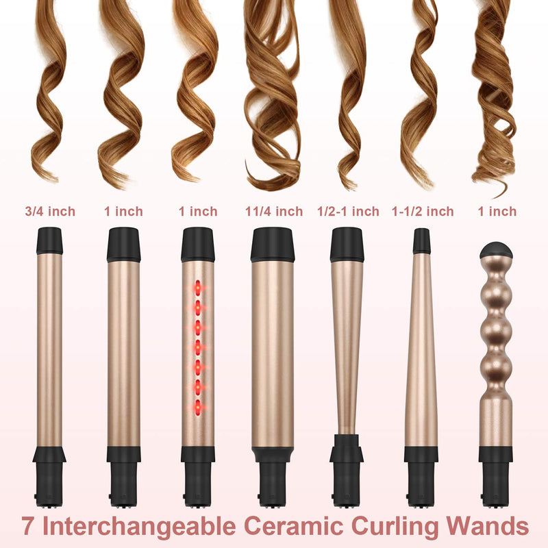 Infrared 7-in-1 Curling wand Set