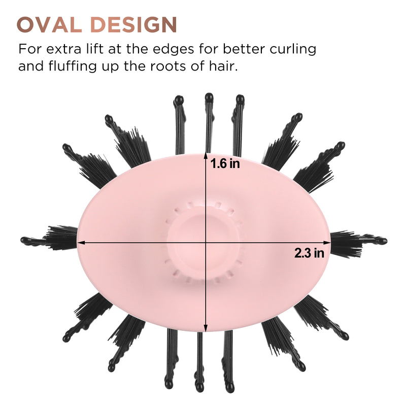 Dual Voltage Travel Hair Dryer Brush, Aima Beauty 4 in 1 Hot Air Comb for Hair Styling, 2.3 Inch Ionic Blow Dryer Brush, Good for Travel and Gift, Champagne Silver