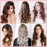 Prizm 5 in 1 Curling Iron Wand Set with Clip, LED Display, Professional Instant Heat Up Hair Curling Wand Set with 5 Interchangeable Ceramic Barrels (0.75'' to 1.25') and 11 Temp Settings, Rose Pink