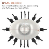 Dual Voltage Travel Hair Dryer Brush, Aima Beauty 4 in 1 Hot Air Comb for Hair Styling, 2.3 Inch Ionic Blow Dryer Brush, Good for Travel and Gift, Champagne Silver