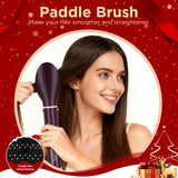 Dual Voltage Hair Dryer Brush, PARWIN PRO BEAUTY 7-in-1 Hair Styling Tools with Air Straightener & Auto Wrap Curlers for Straightening/ Drying/ Curling/ Styling/Volumizer, Gift Edition