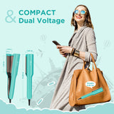 Aima Beauty 1 Inch(25MM) Deep Waver for Hair, Hair Waver for Mermaid Waves, 2 Barrel Hair Crimper, Easy to use & Fast Heating, Light Green