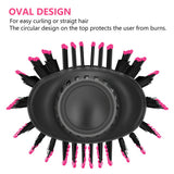 Hot Air Brush, Aima Beauty Salon One-Step Hair Dryer and Volumizer, 4-in-1 Upgrade Hair Dryer Brush Black Red
