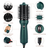 Dual Voltage Hair Dryer Brush, Aima Beauty 4 in 1 Travel Hair Dryer for Hair Styling, 2.3 Inch Ionic Blow Dryer Brush, Good for Travel and Gift