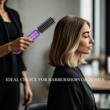 Aima Beauty Hair Dryer Brush Set, 3 in 1 Blow Dryer Brush with Interchangeable 1” & 1.25” Round Barrels, Ionic Technology for Frizz-Free Volume, Purple