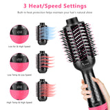 Hot Air Brush, Aima Beauty Salon One-Step Hair Dryer and Volumizer, 4-in-1 Upgrade Hair Dryer Brush Black Red