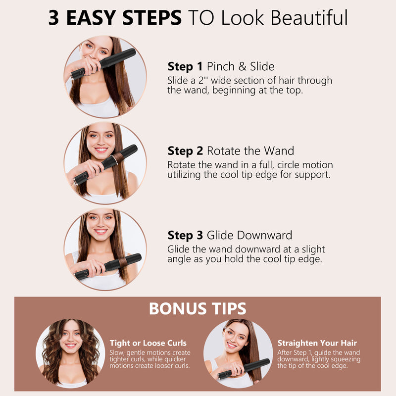 Cordless Hair Curling Iron