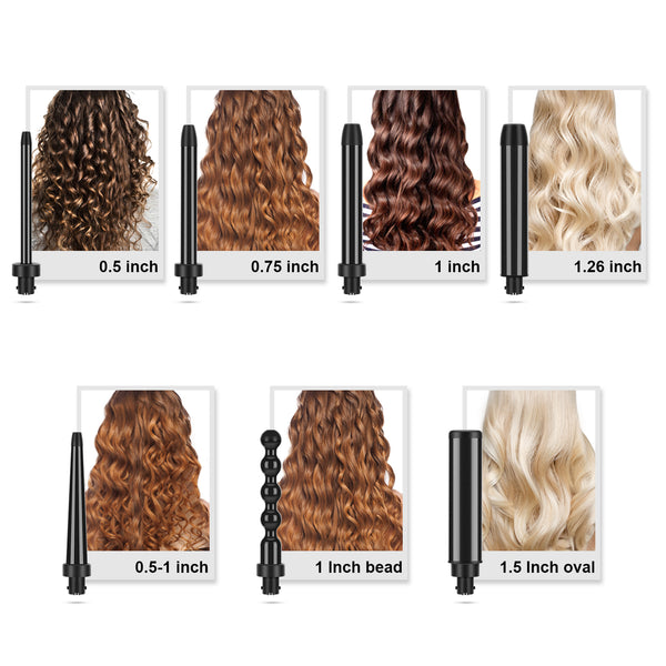 7 in 1 Curling Iron Wand Set