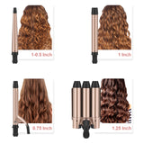 4-in-1 Beach Waver Curling Iron Set