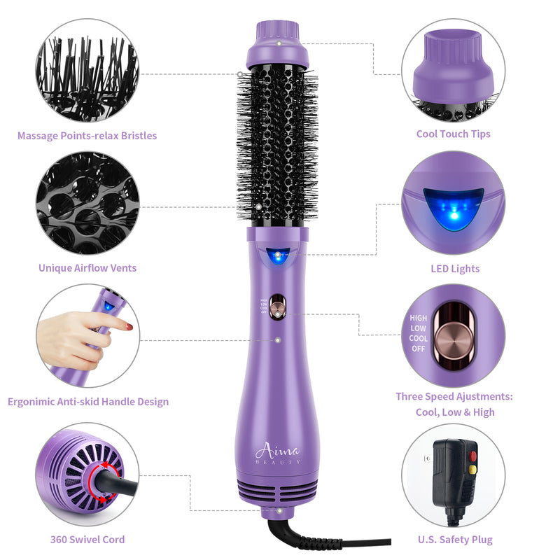 4-in-1 Hair Dryer Brush, Upgrade Purple