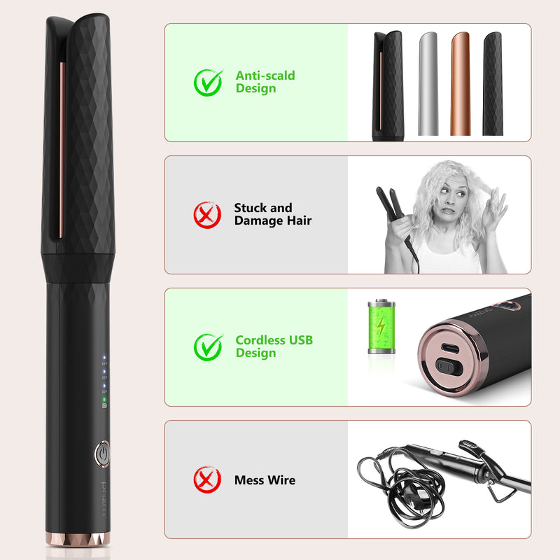 Cordless Hair Curling Iron