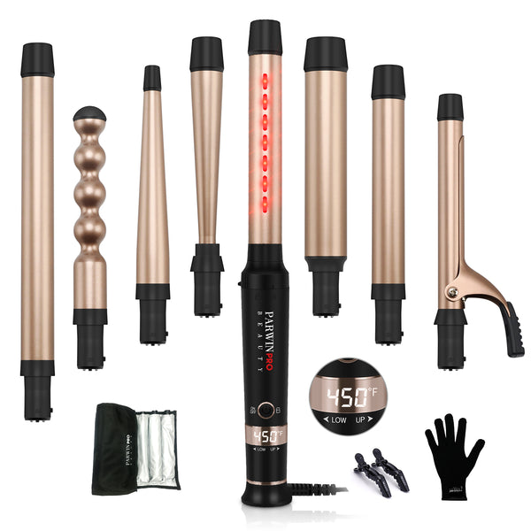 Infrared 8-in-1 Curling Wand Set